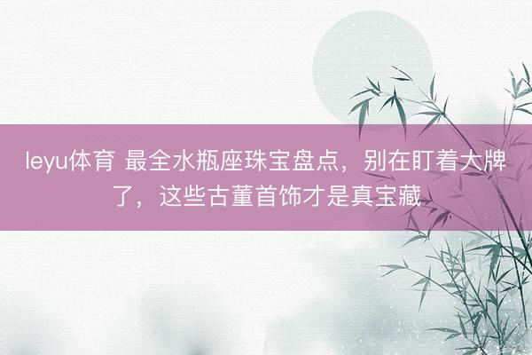 leyu体育 最全水瓶座珠宝盘点，别在盯着大牌了，这些古董首饰才是真宝藏